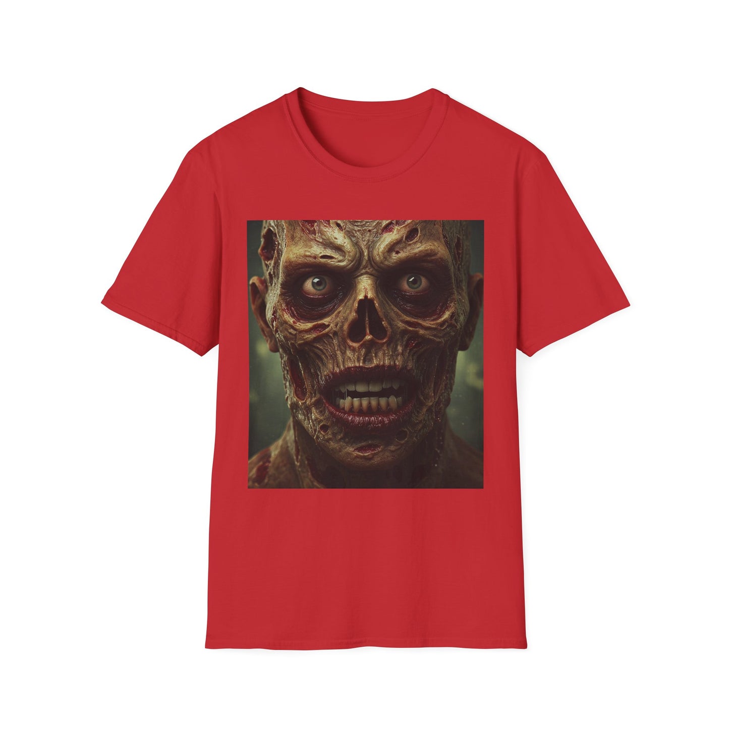 Apocalyptic Portrait Tee, bold, decaying zombie graphic