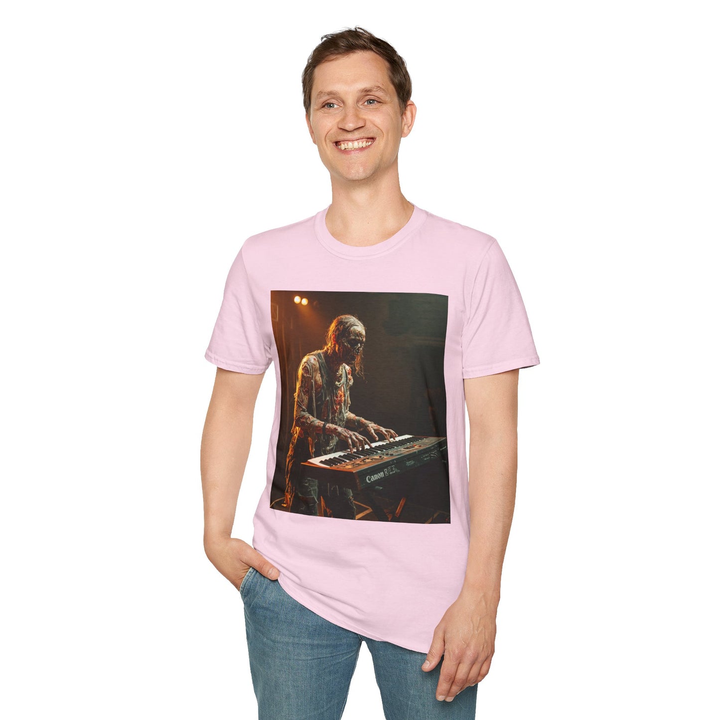 Vintage Musician Unisex Softstyle T-Shirt - Retro Concert Vibe