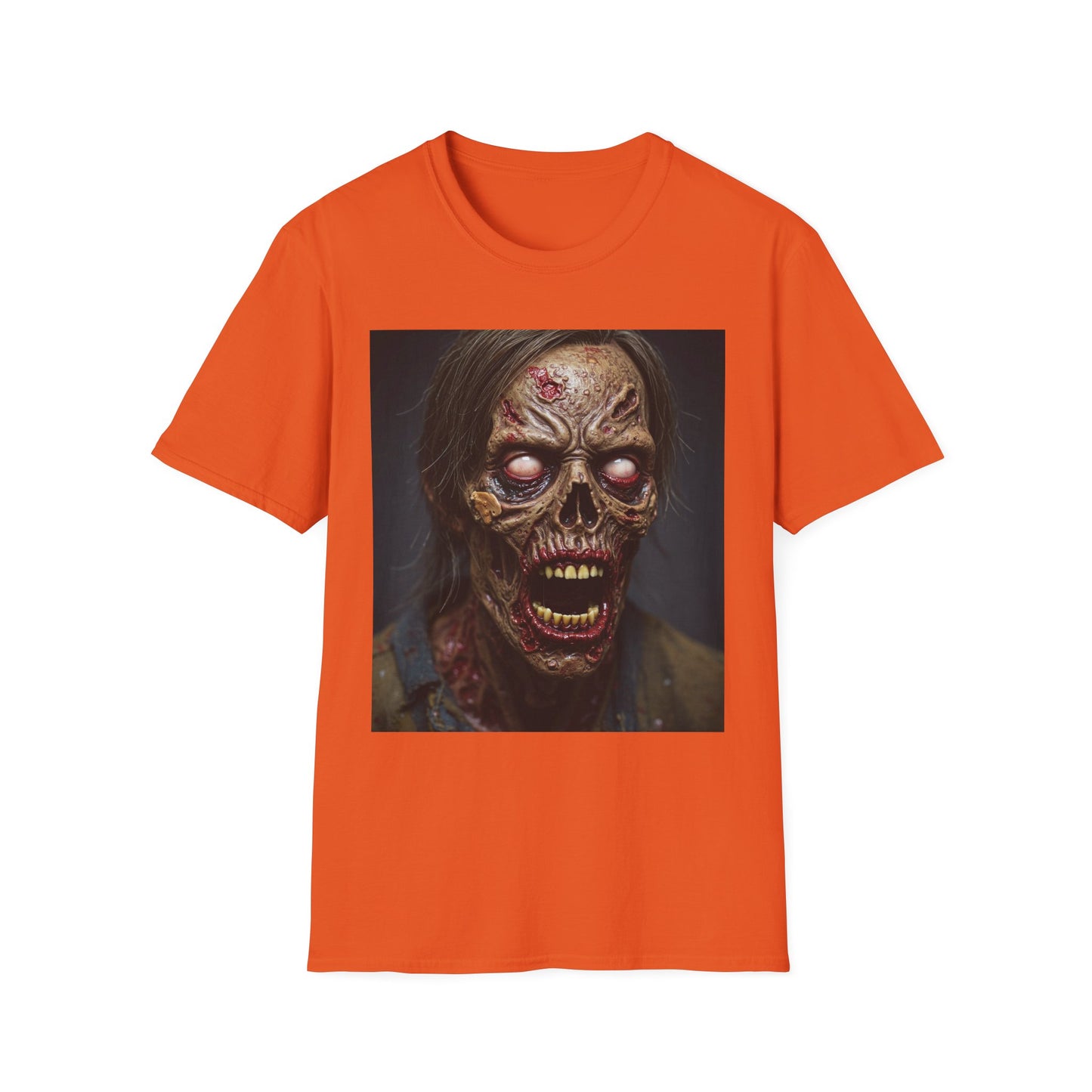 Apocalyptic Portrait Tee, bold, decaying zombie graphic