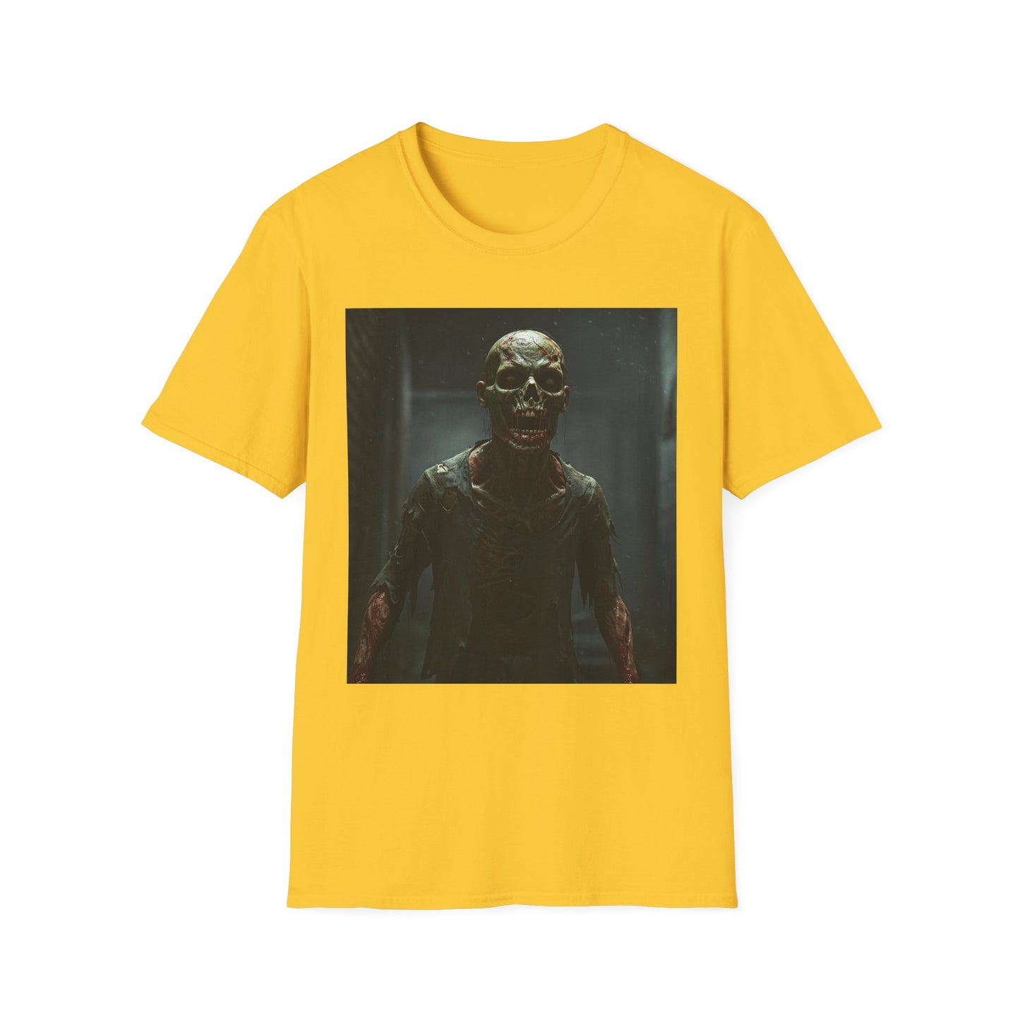 Apocalyptic Portrait Tee, bold, decaying zombie graphic