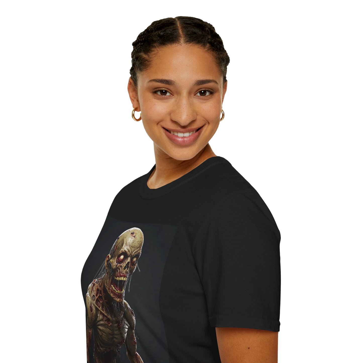 Spooky Skeleton Unisex Softstyle T-Shirt - Perfect for Halloween & Horror Fans