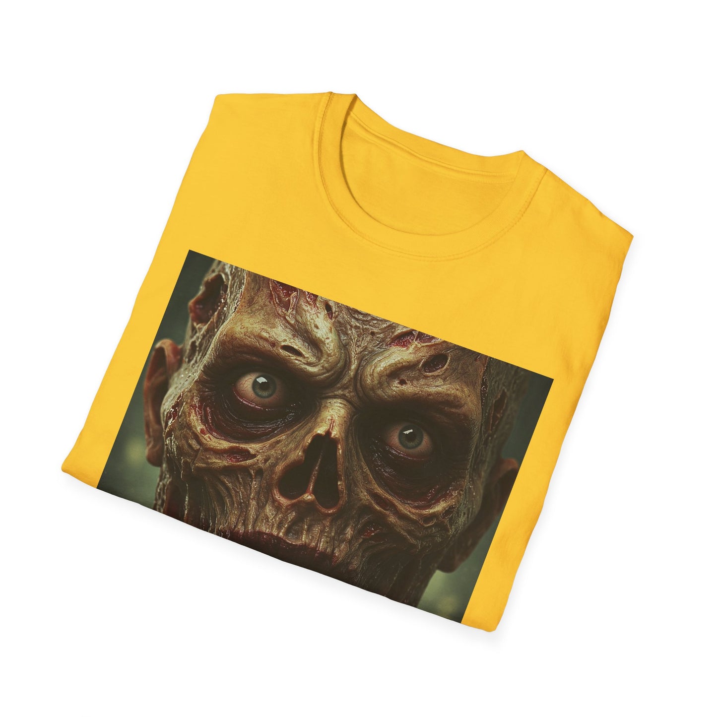 Apocalyptic Portrait Tee, bold, decaying zombie graphic