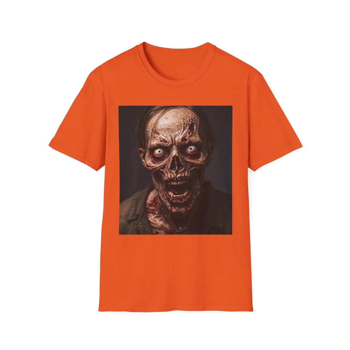 Apocalyptic Portrait Tee, bold, decaying zombie graphic