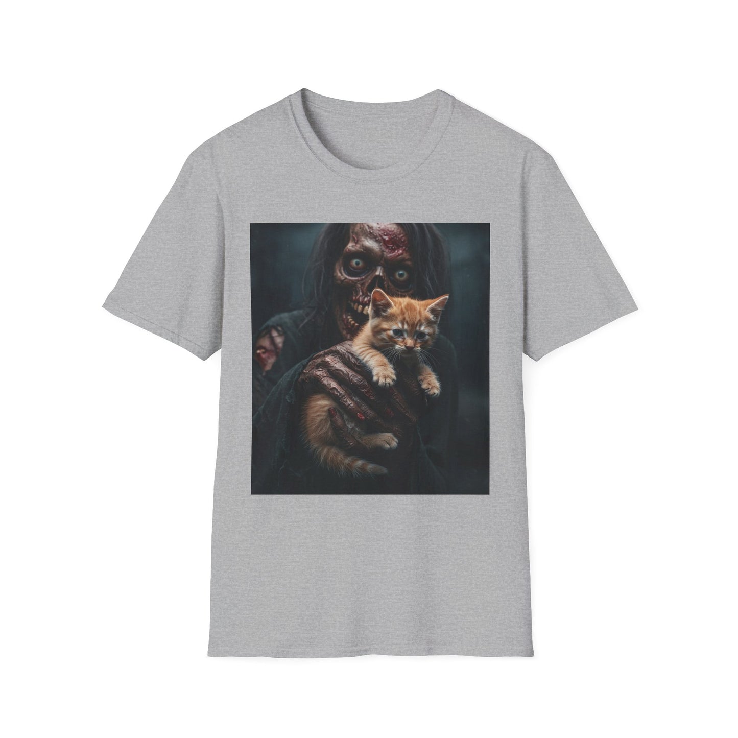 Apocalyptic Portrait Tee, bold, decaying zombie graphic