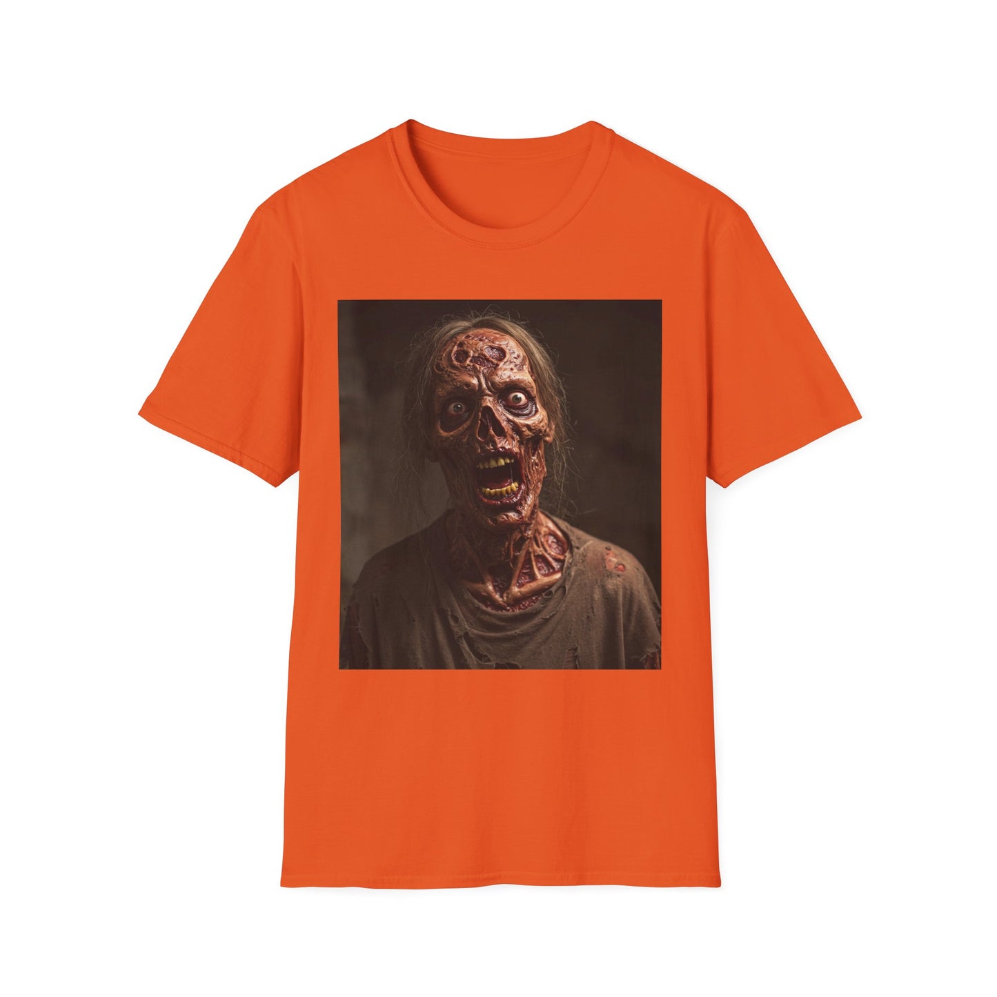 Apocalyptic Portrait Tee, bold, decaying zombie graphic