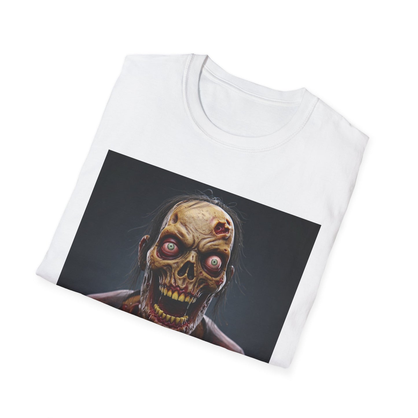 Apocalyptic Portrait Tee, bold, decaying zombie graphic