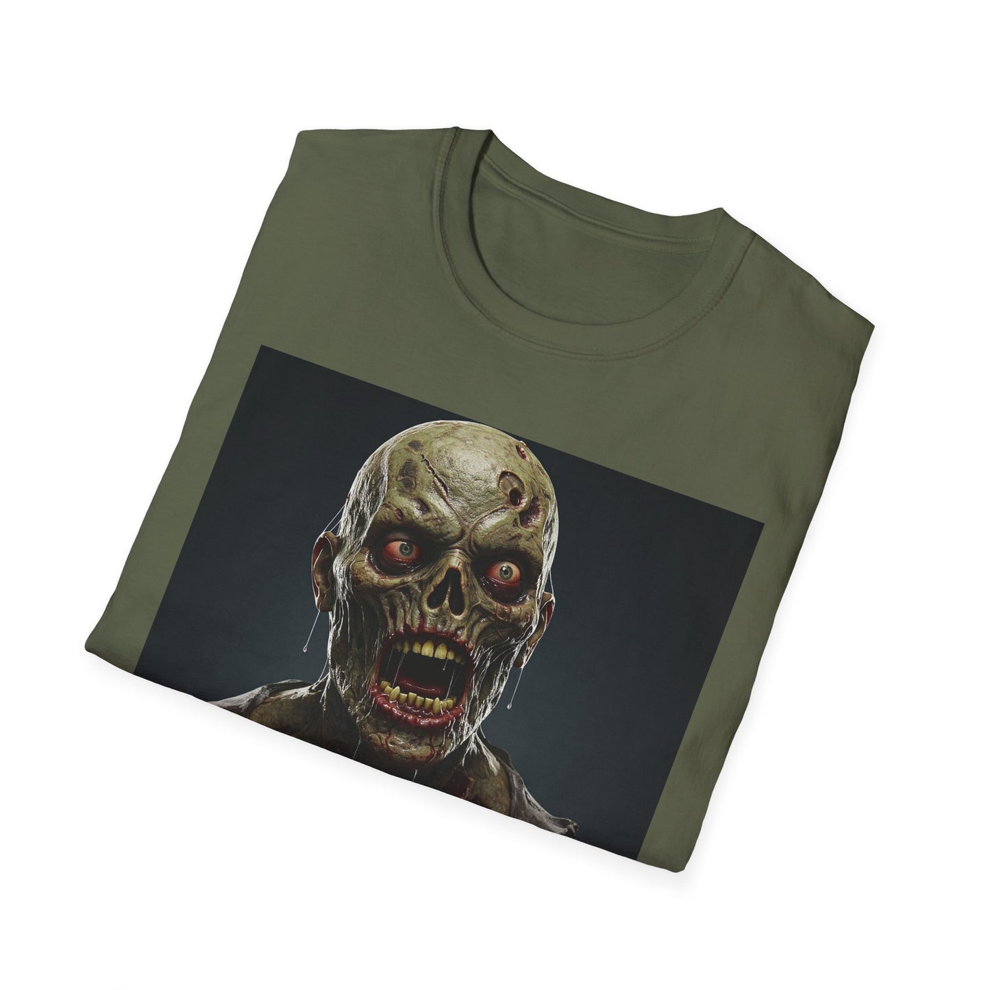 Apocalyptic Portrait Tee, bold, decaying zombie graphic Halloween & Horror Fans