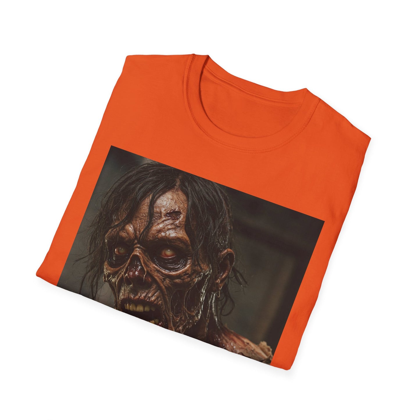 Apocalyptic Portrait Tee, bold, decaying zombie graphic