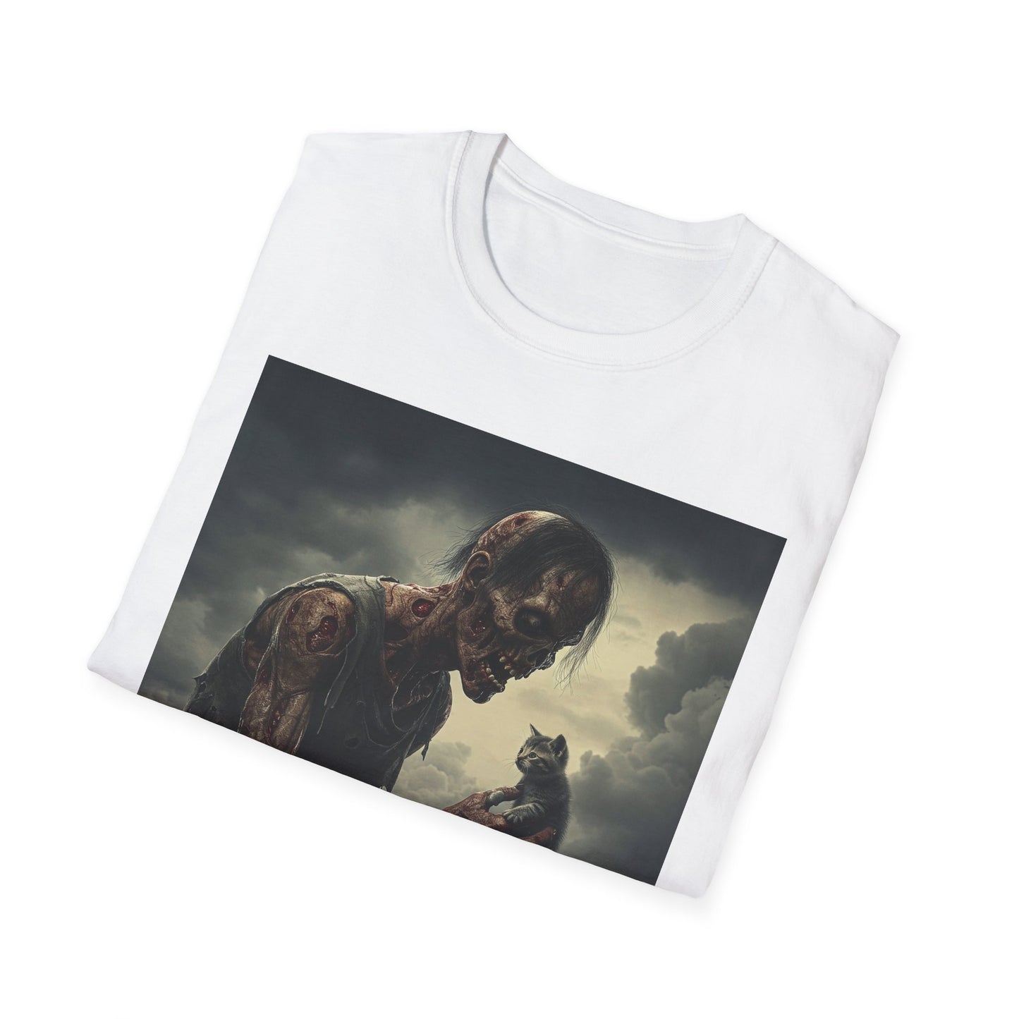 Apocalyptic Portrait Tee, bold, decaying zombie graphic