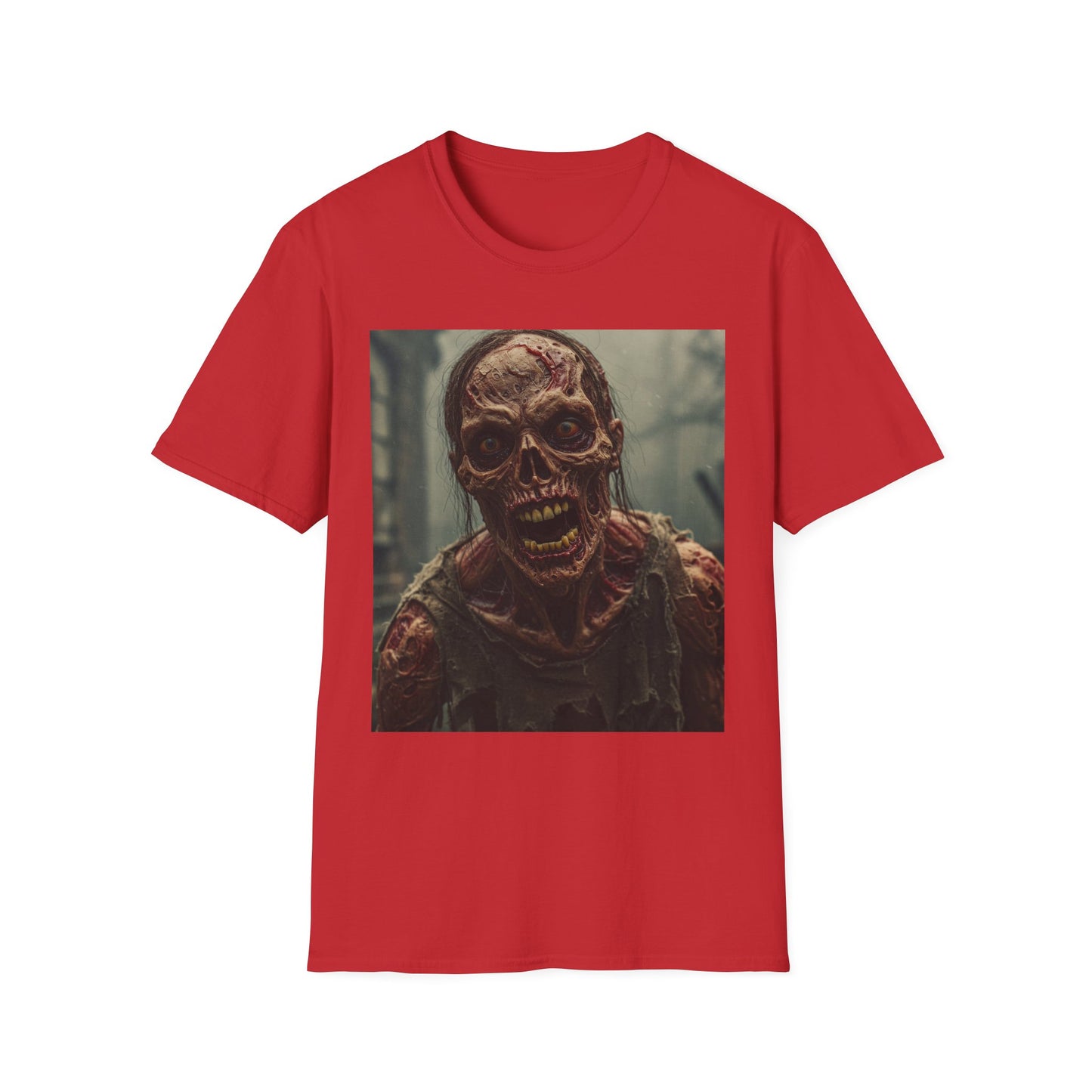 Apocalyptic Portrait Tee, bold, decaying zombie graphic