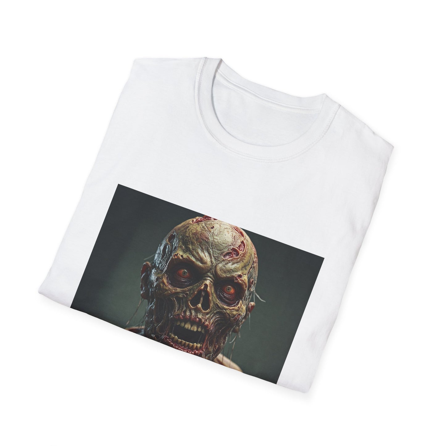 Apocalyptic Portrait Tee, bold, decaying zombie graphic