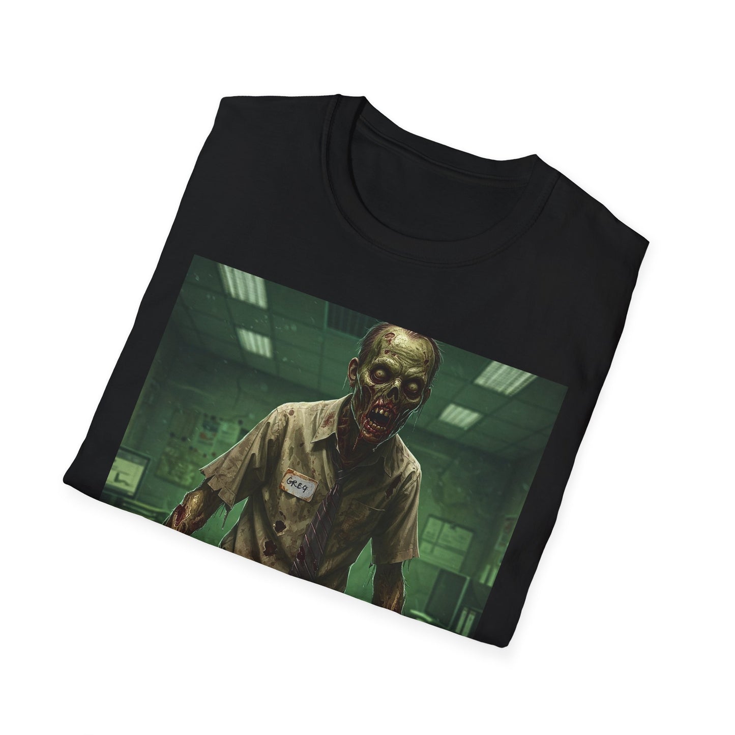 Zombie Office Horror Unisex Softstyle T-Shirt