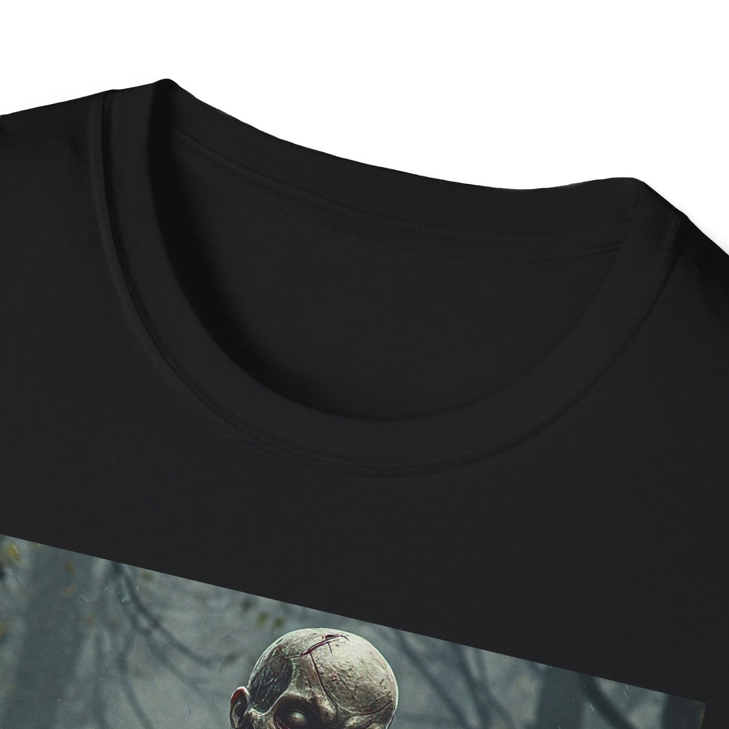 Creepy Zombie Apocalyptic Portrait Tee, bold, decaying zombie graphic