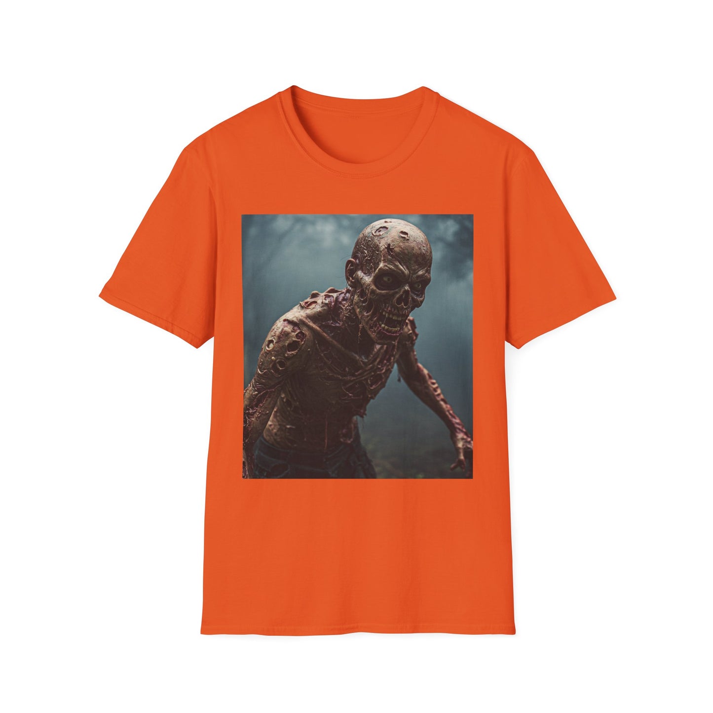 Apocalyptic Portrait Tee, bold, decaying zombie graphic