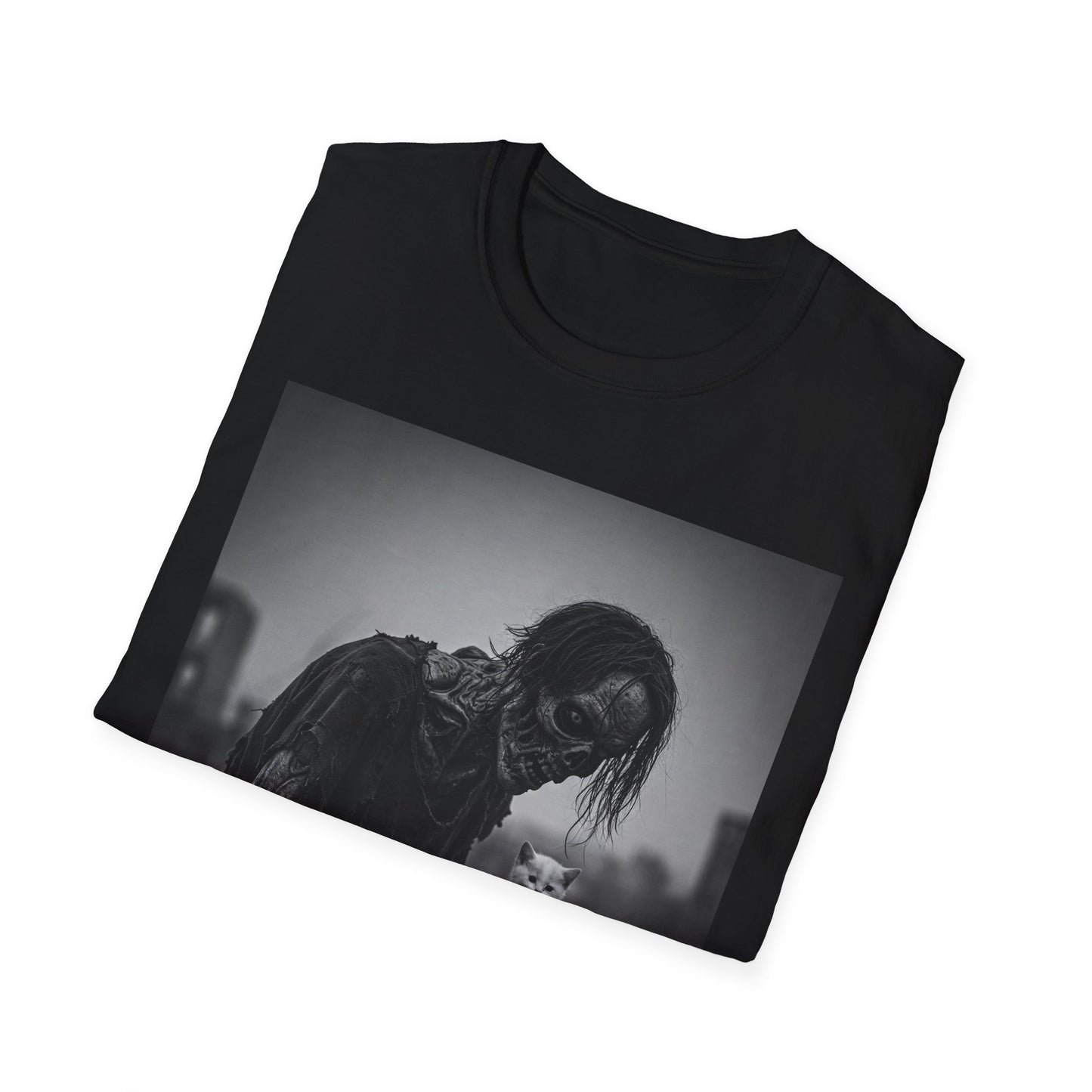 Apocalyptic Portrait Tee, bold, decaying zombie graphic