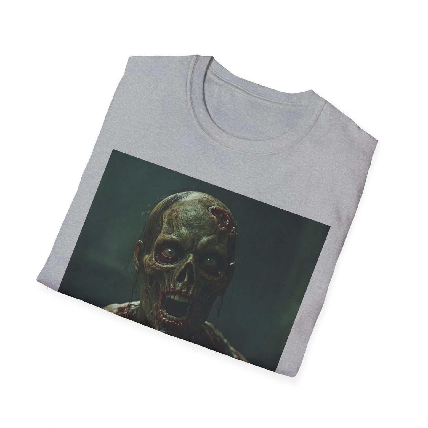 Creepy Zombie Graphic Unisex Softstyle T-Shirt