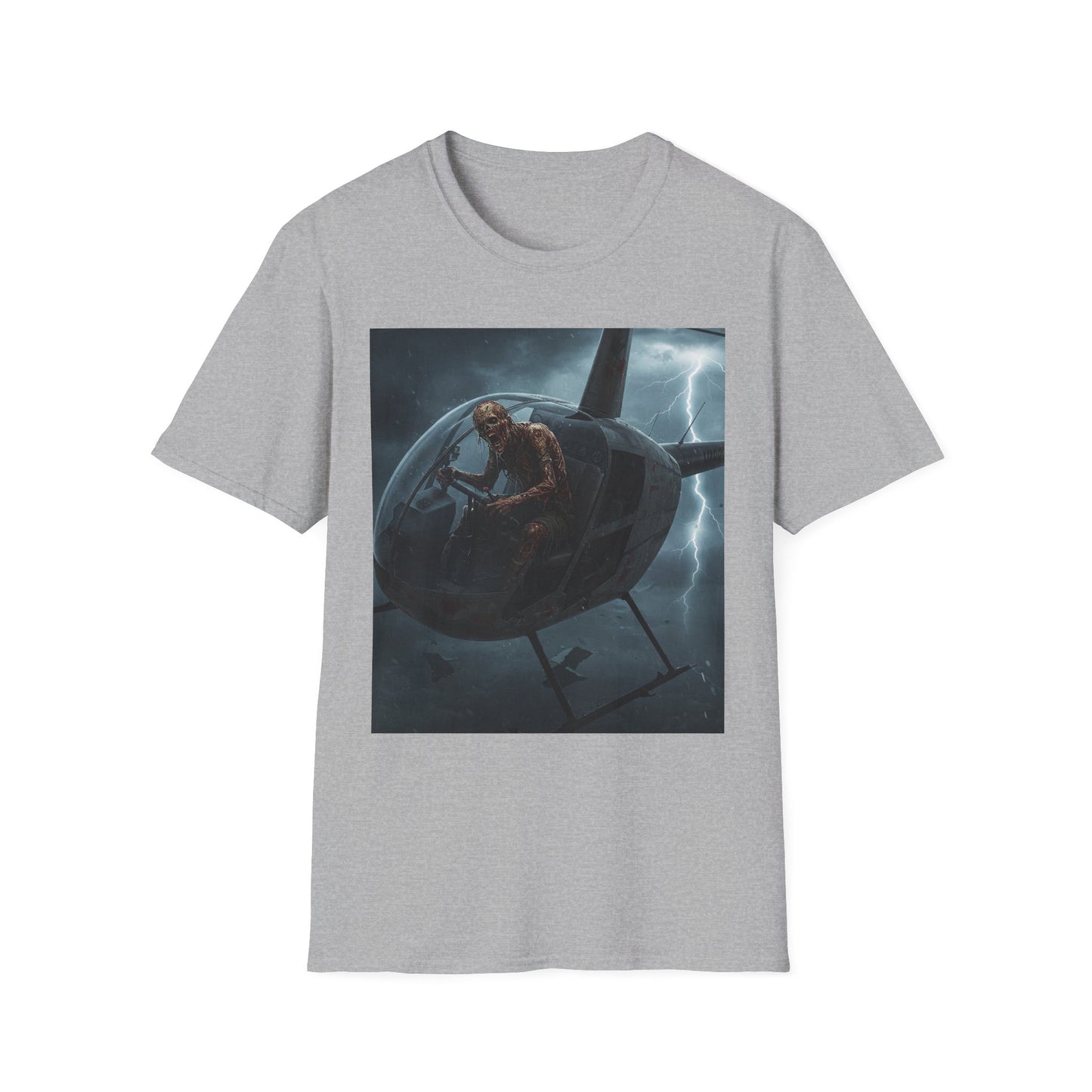 Stormy Helicopter Adventure Unisex Softstyle T-Shirt