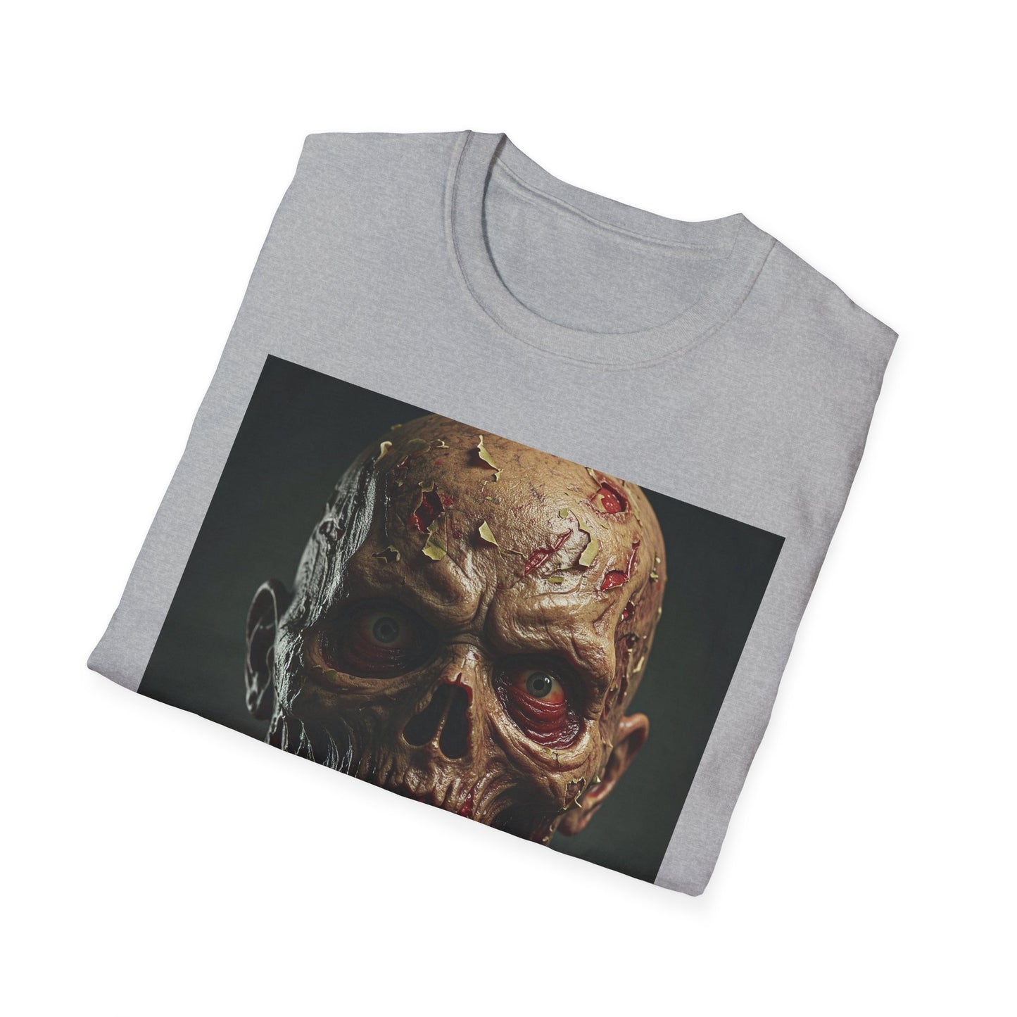 Apocalyptic Portrait Tee, bold, decaying zombie graphic