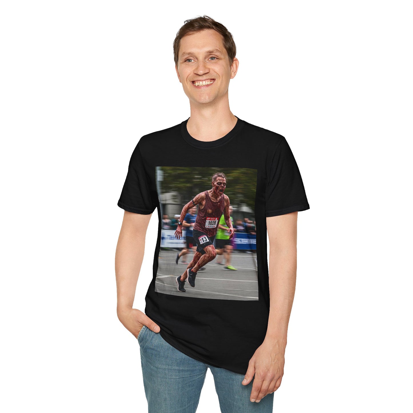 Motivational Run Unisex Softstyle T-Shirt - Perfect for Runners and Fitness Enthusiasts