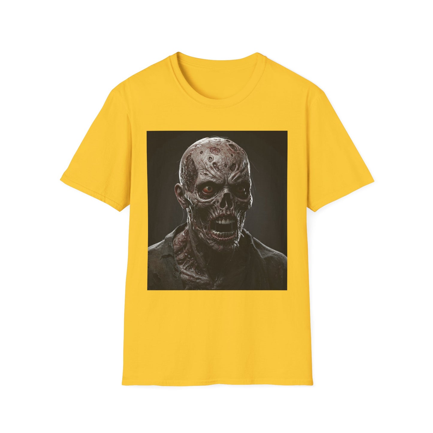 Apocalyptic Portrait Tee, bold, decaying zombie graphic