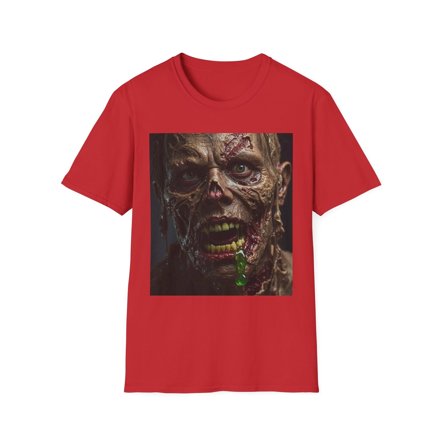 Apocalyptic Portrait Tee, bold, decaying zombie graphic