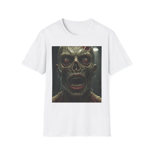 Apocalyptic Portrait Tee, bold, decaying zombie graphic