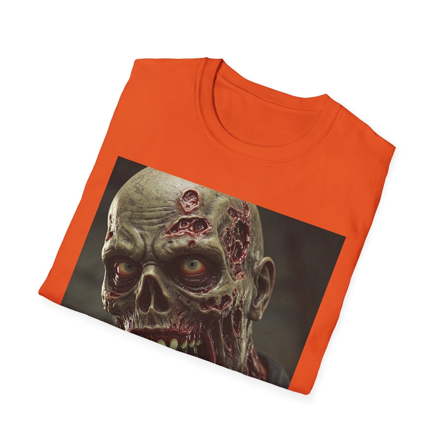 Apocalyptic Portrait Tee, bold, decaying zombie graphic