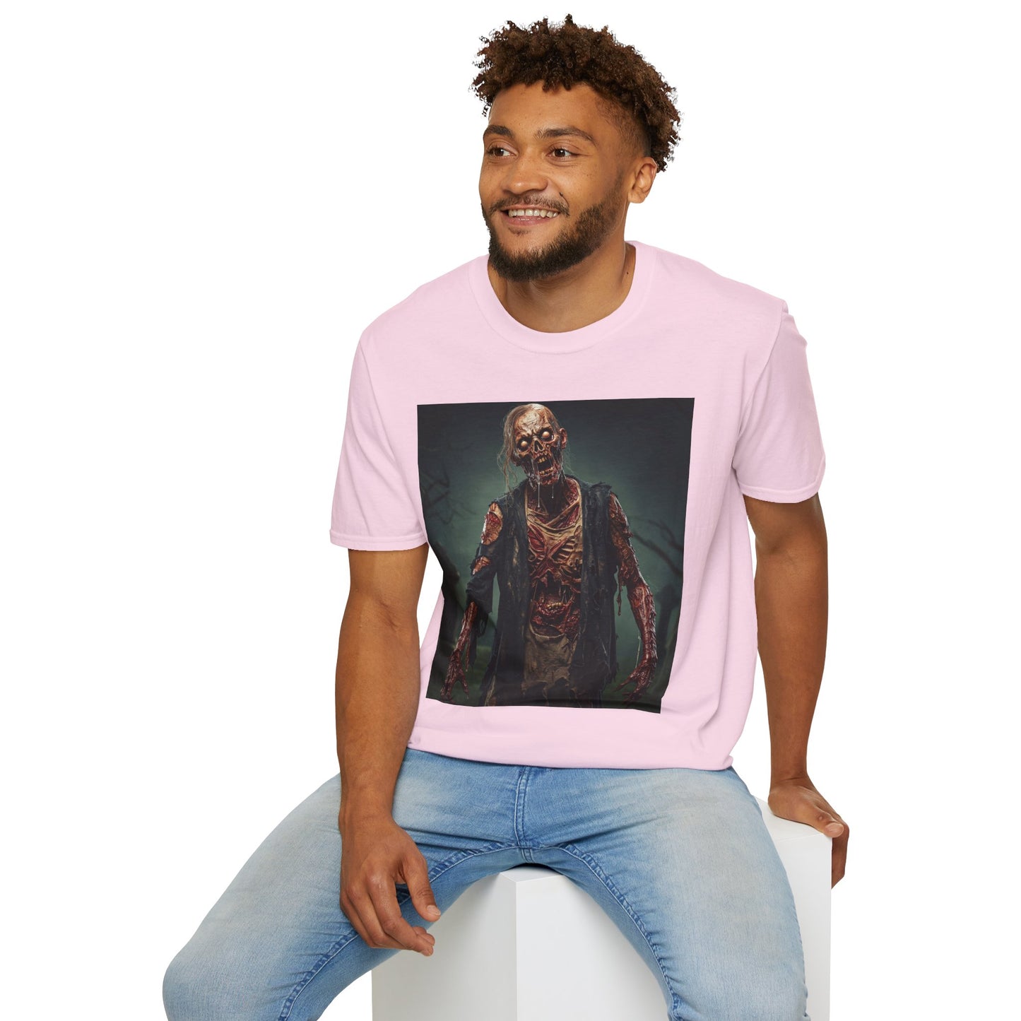 Apocalyptic Portrait Tee, bold, decaying zombie graphic