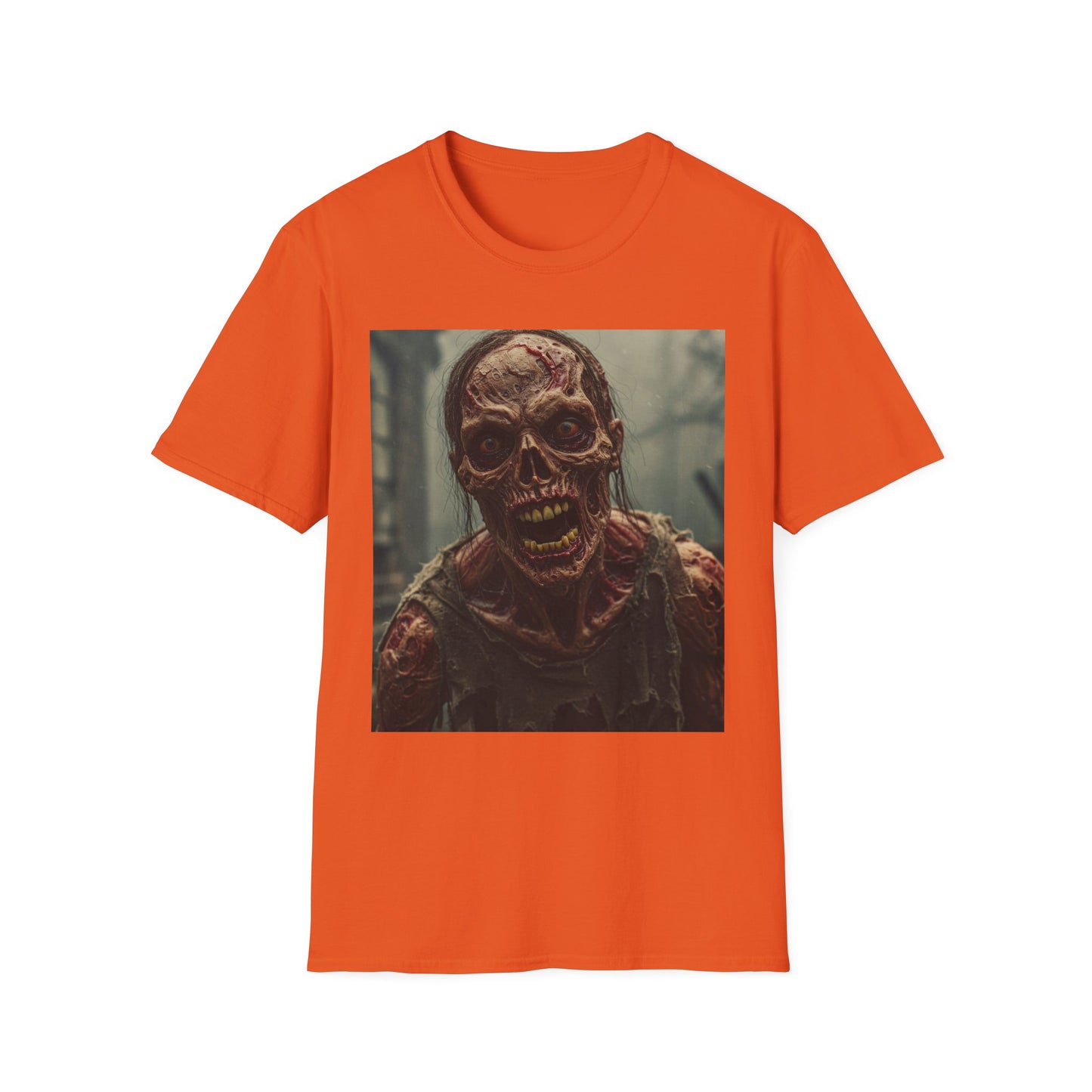 Apocalyptic Portrait Tee, bold, decaying zombie graphic