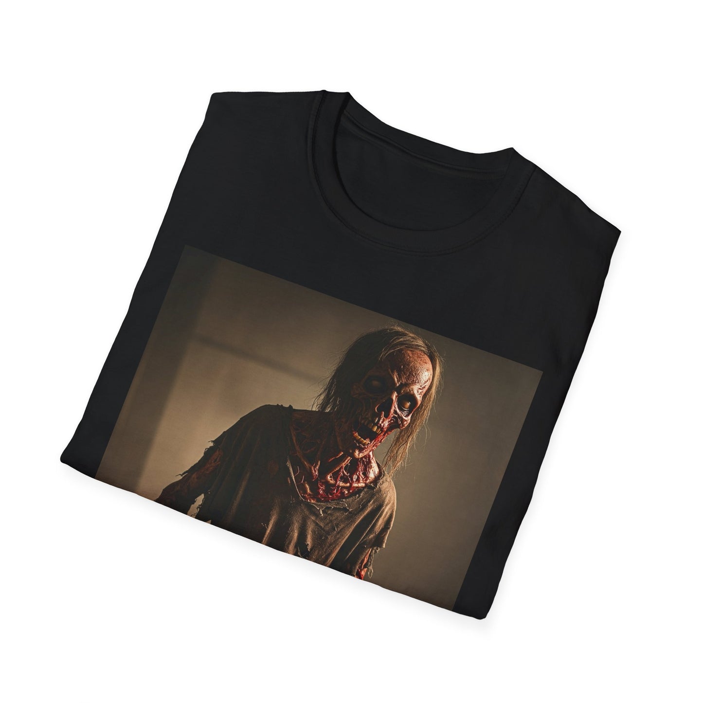 Apocalyptic Portrait Tee, bold, decaying zombie graphic