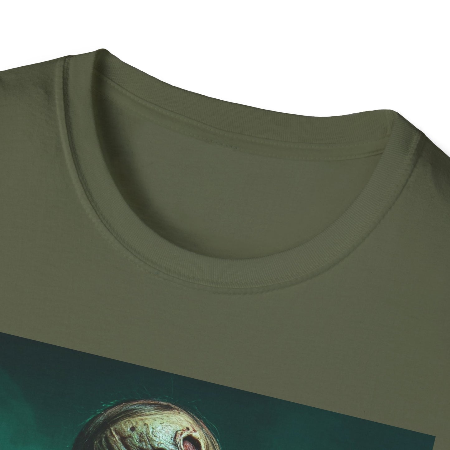 Apocalyptic Portrait Tee, bold, decaying zombie graphic