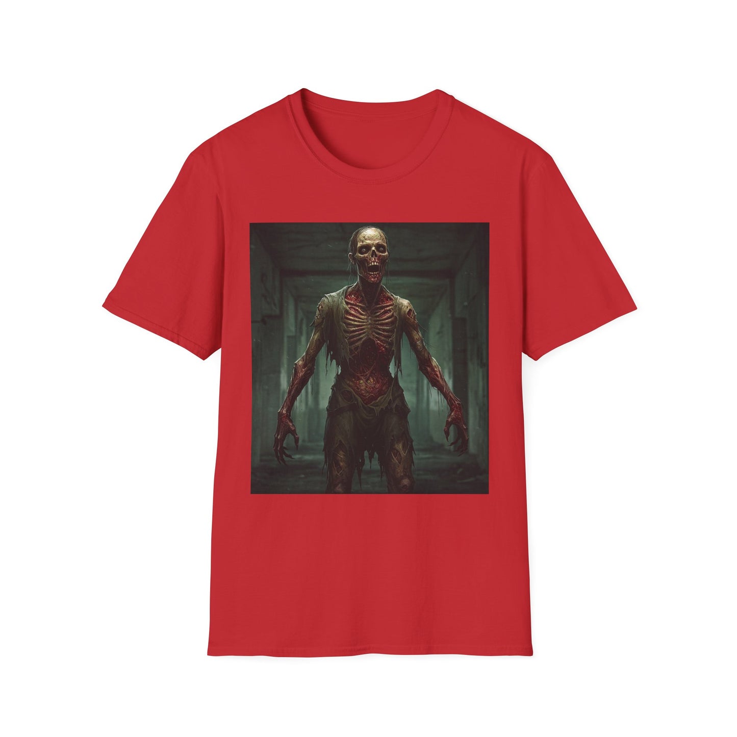 Apocalyptic Portrait Tee, bold, decaying zombie graphic