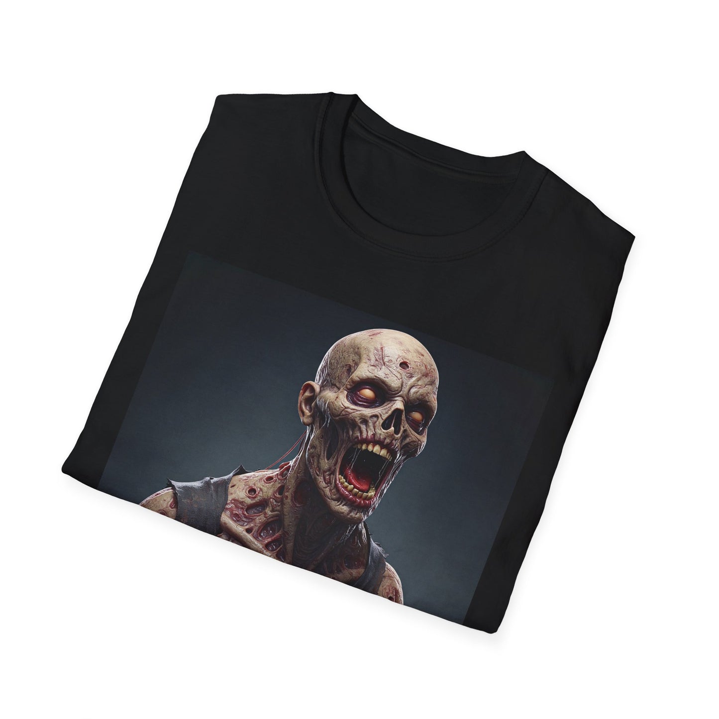 Apocalyptic Portrait Tee, bold, decaying zombie graphic