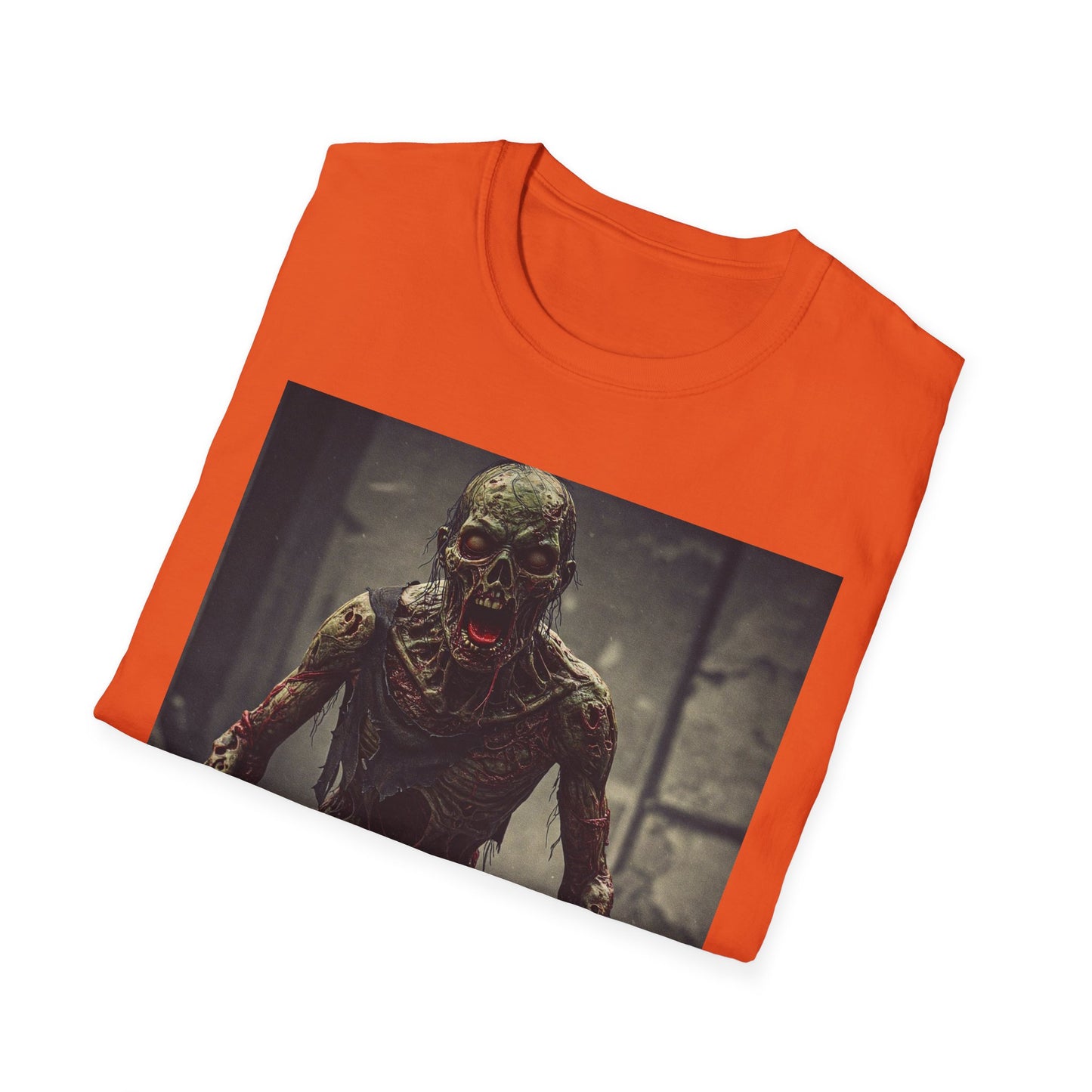 Apocalyptic Portrait Tee, bold, decaying zombie graphic