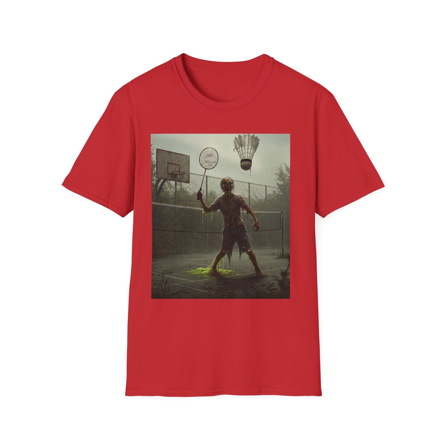 Zombie Badminton Enthusiast Unisex Softstyle T-Shirt