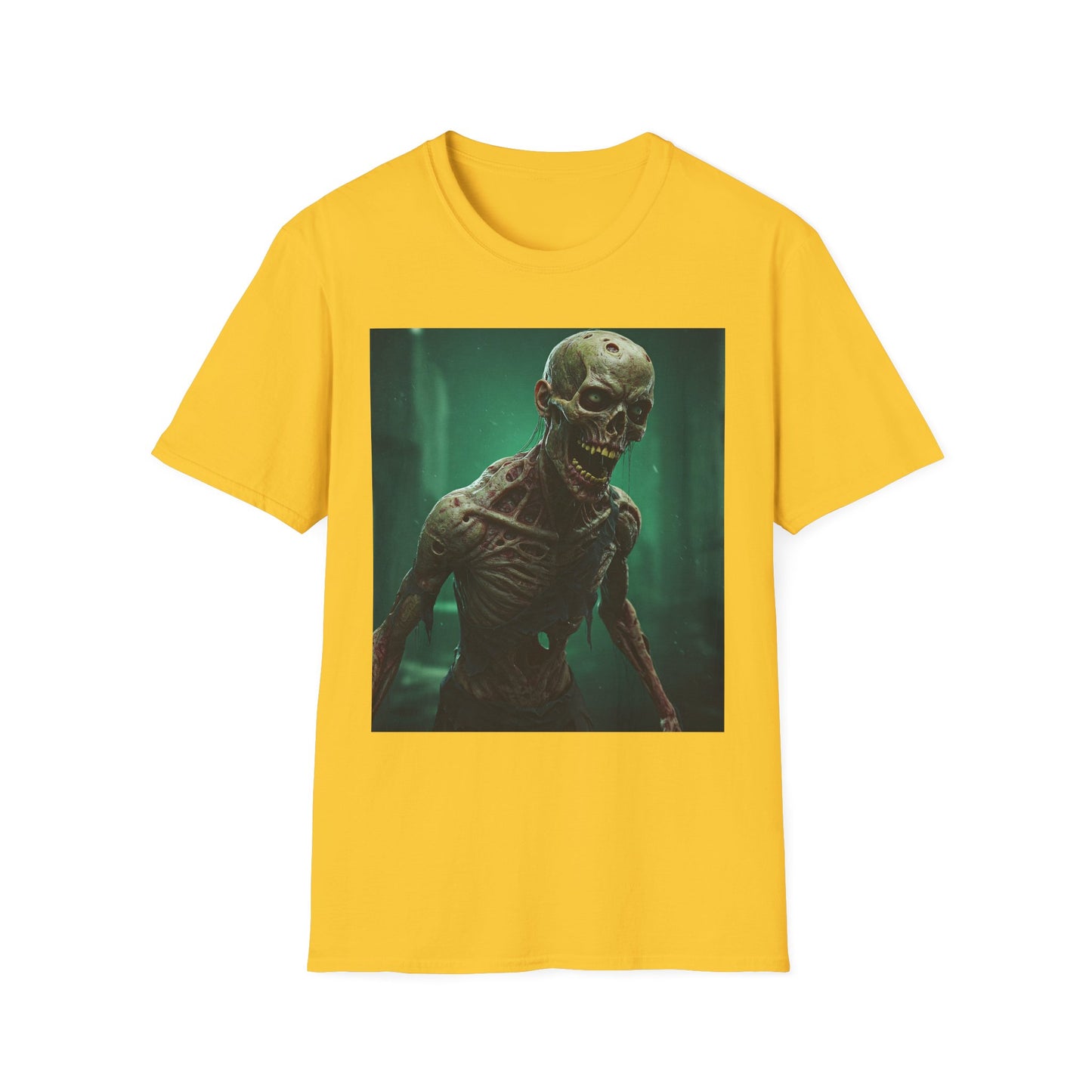 Apocalyptic Portrait Tee, bold, decaying zombie graphic