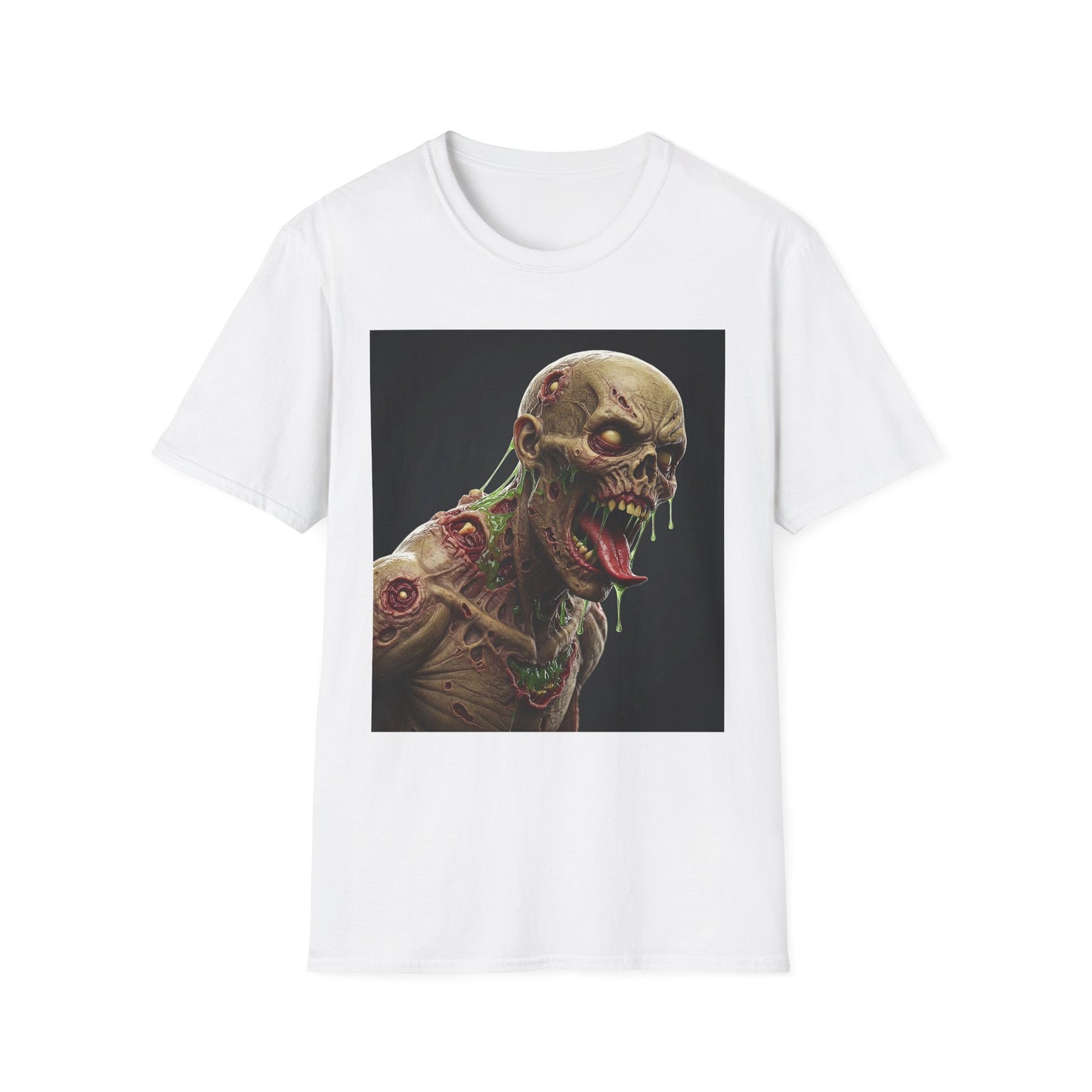 Apocalyptic Portrait Tee, bold, decaying zombie graphic