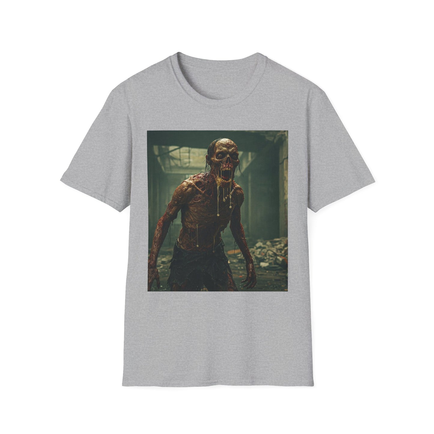 Horror Graphic Unisex T-Shirt - Spooky Zombie Design - Perfect for Halloween and Horror Fans