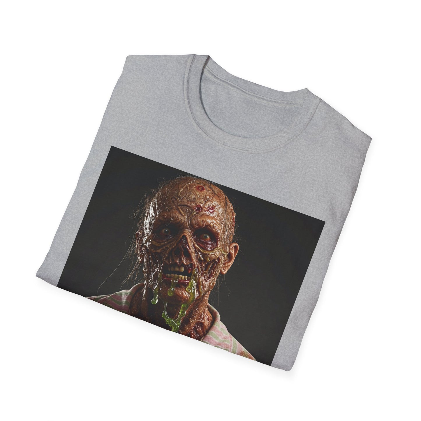 Horror-Inspired Unisex Softstyle T-Shirt - Zombie Graphic Tee