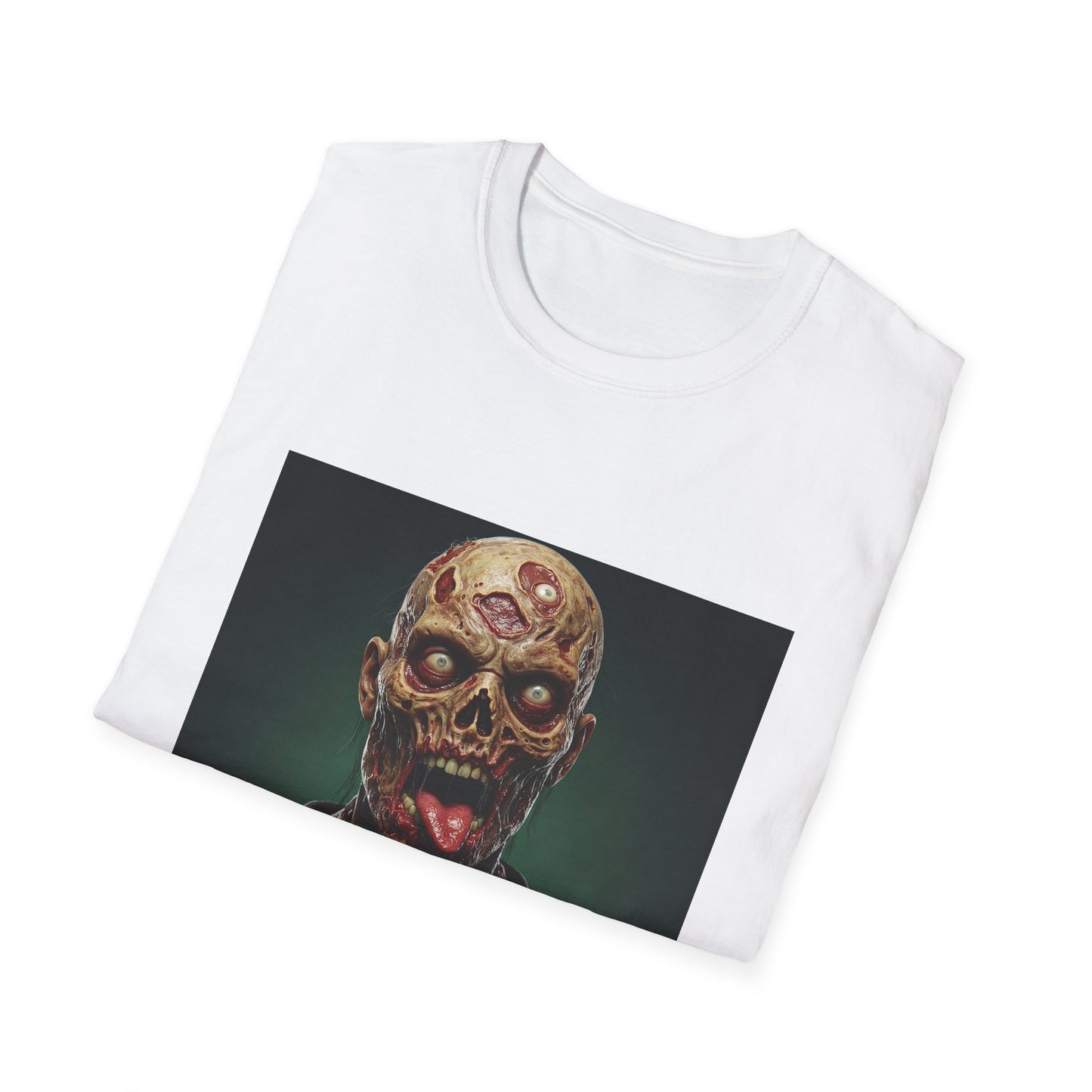 Apocalyptic Portrait Tee, bold, decaying zombie graphic