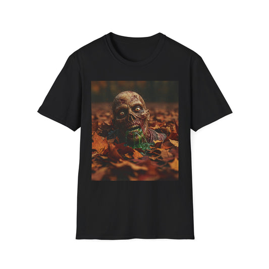 Apocalyptic Portrait Tee, bold, decaying zombie graphic