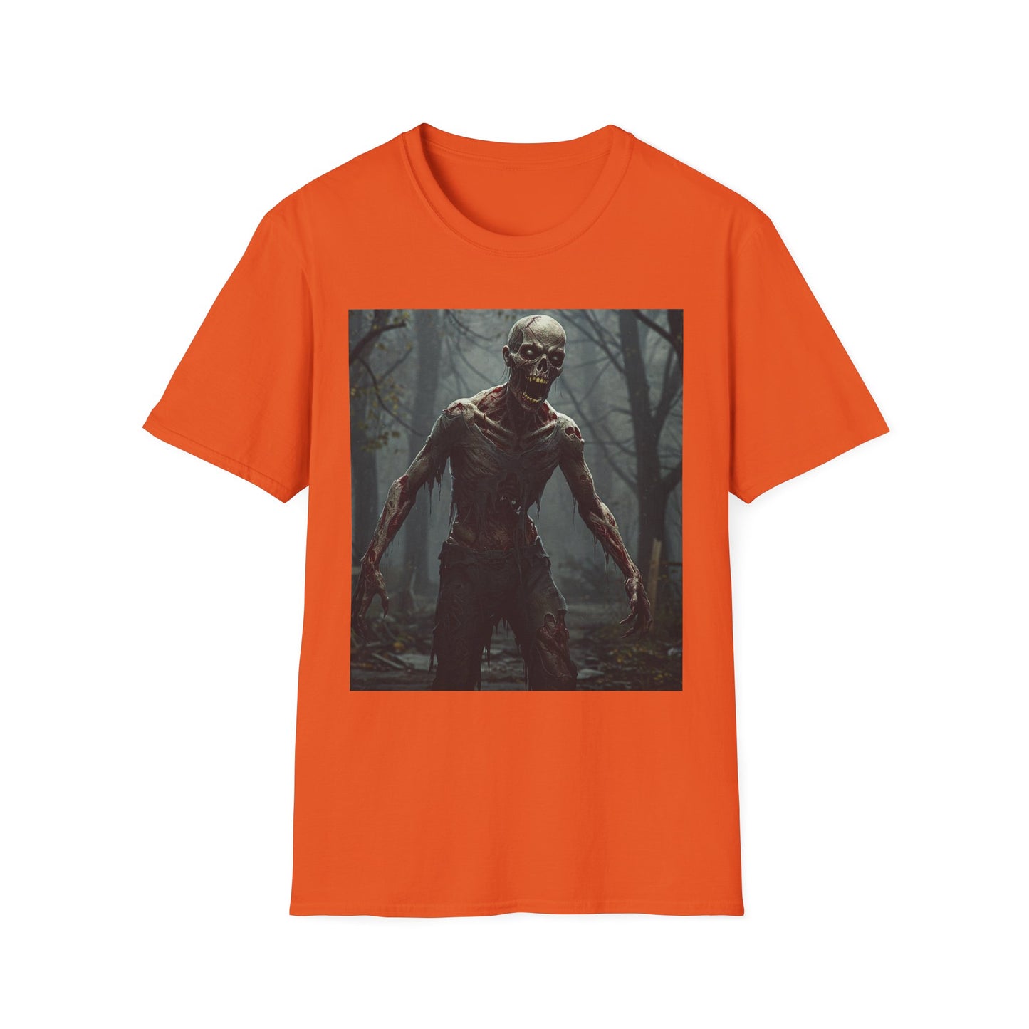 Creepy Zombie Apocalyptic Portrait Tee, bold, decaying zombie graphic