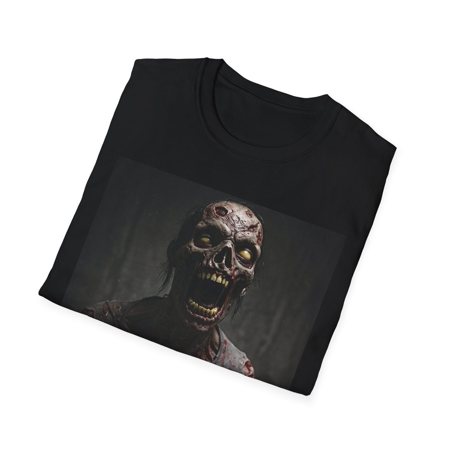 Apocalyptic Portrait Tee, bold, decaying zombie graphic