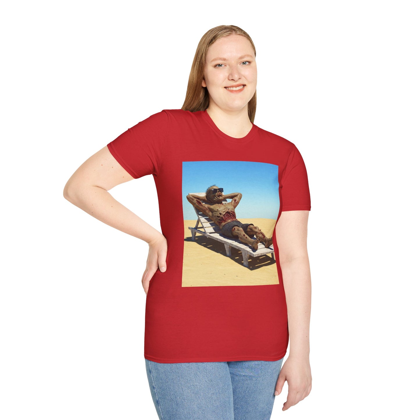 Relaxed Vibes Unisex Softstyle T-Shirt - Beach Chill Design