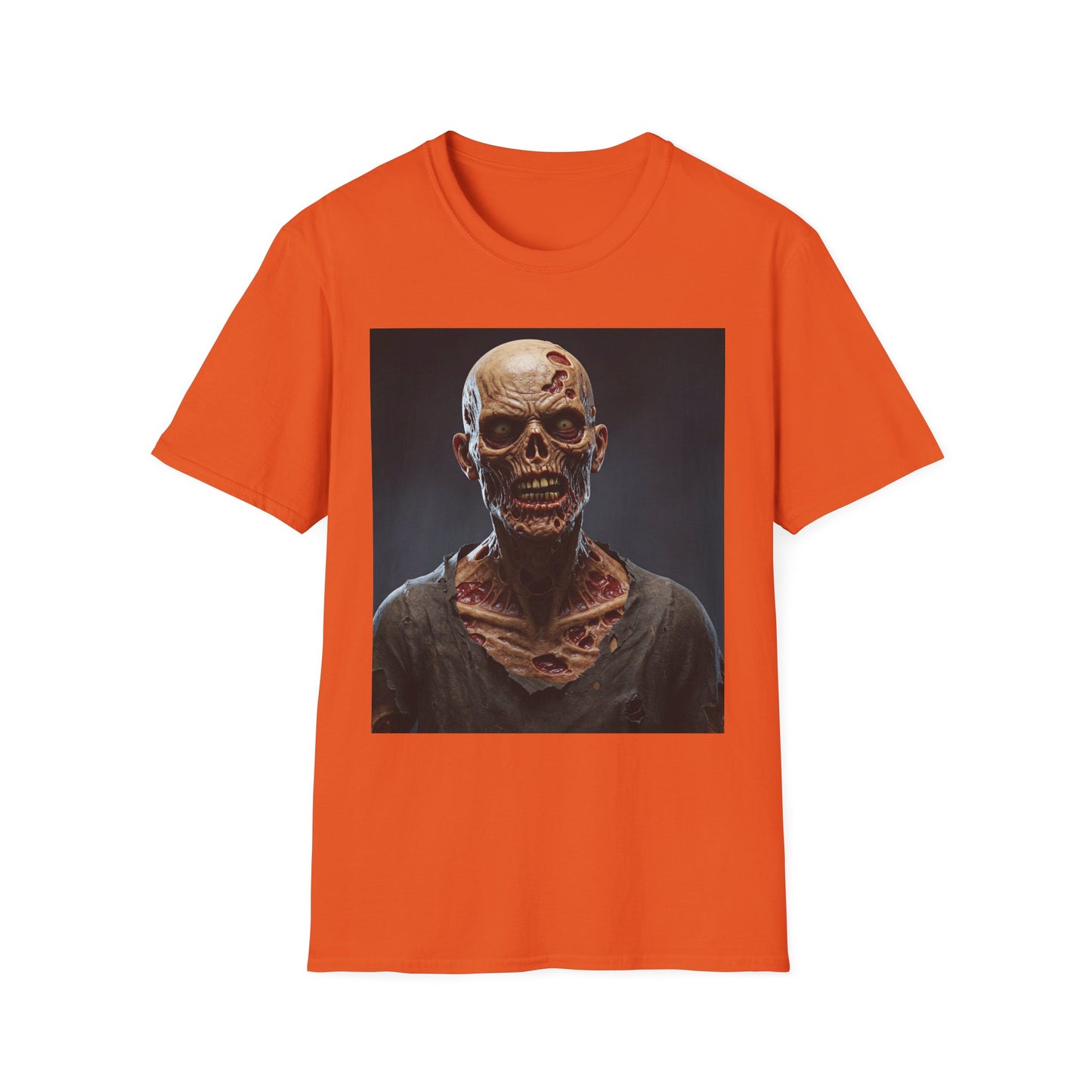 Apocalyptic Portrait Tee, bold, decaying zombie graphic