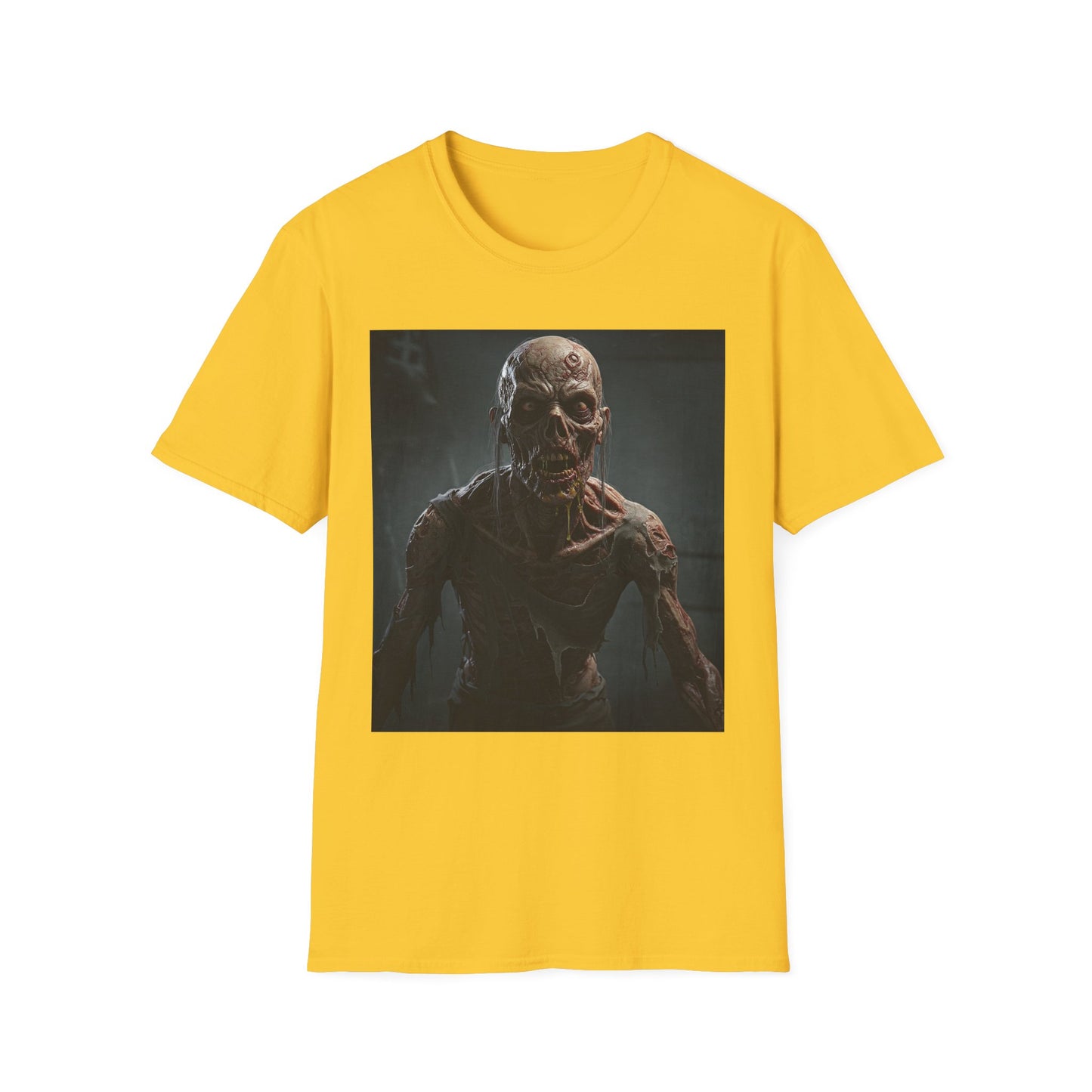 Apocalyptic Portrait Tee, bold, decaying zombie graphic