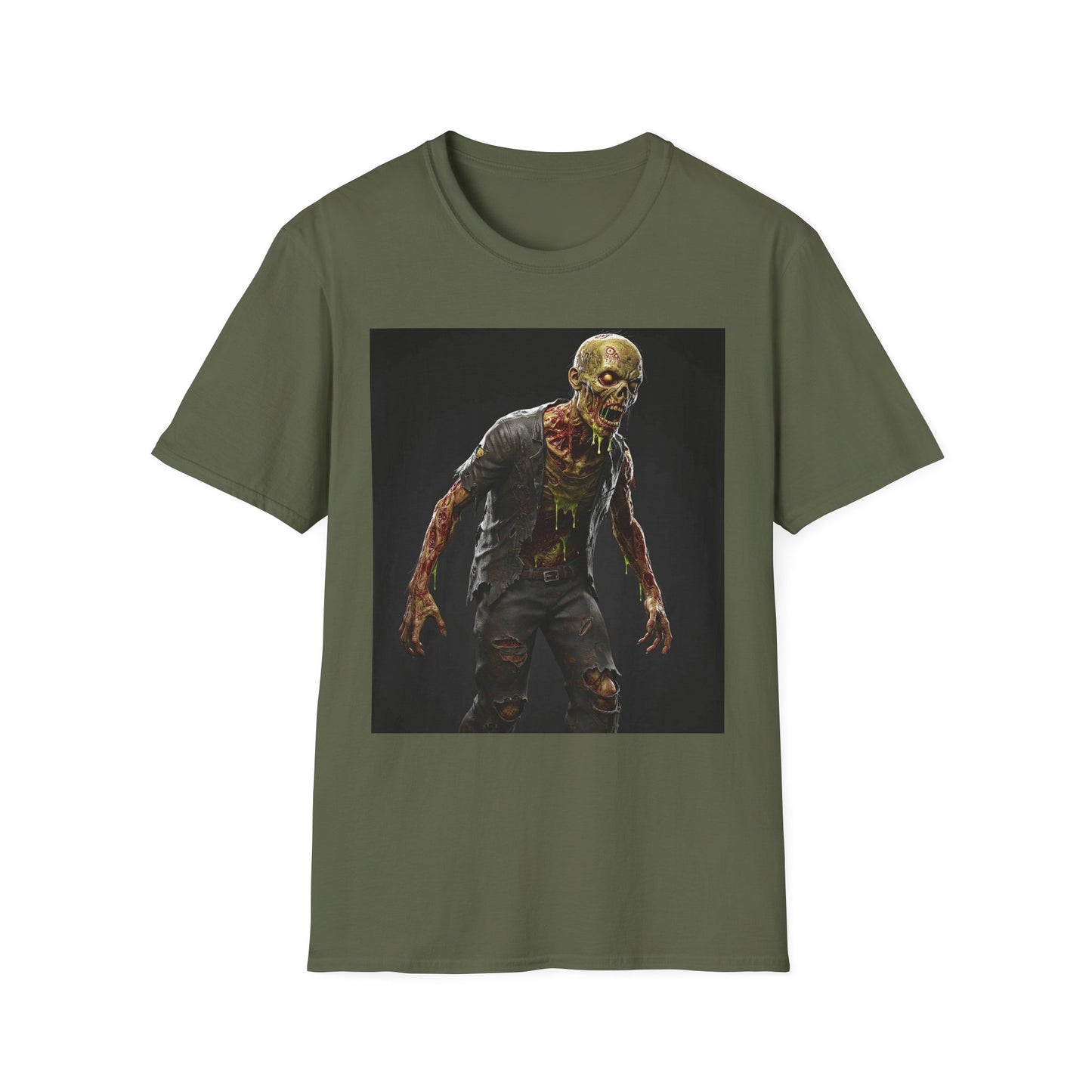 Zombie Graphic Unisex Softstyle T-Shirt | Perfect for Halloween and Horror Fans