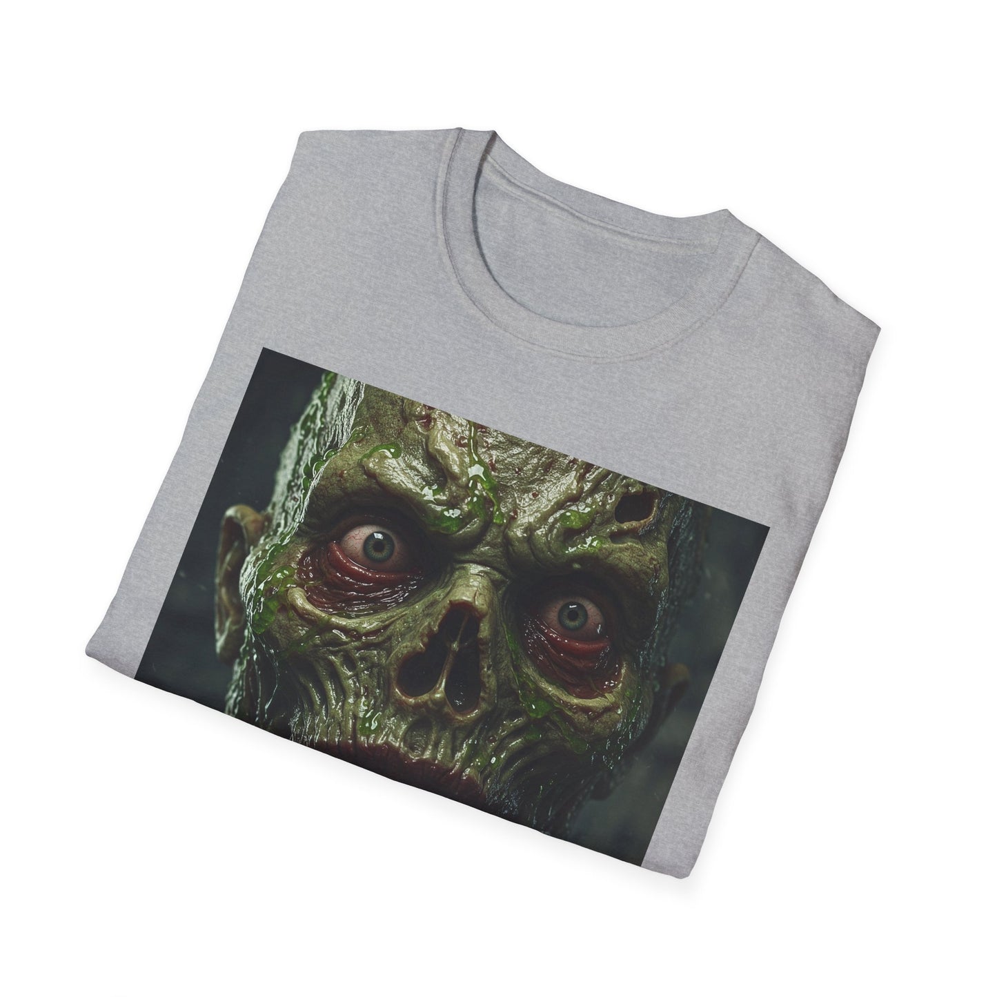 Apocalyptic Portrait Tee, bold, decaying zombie graphic