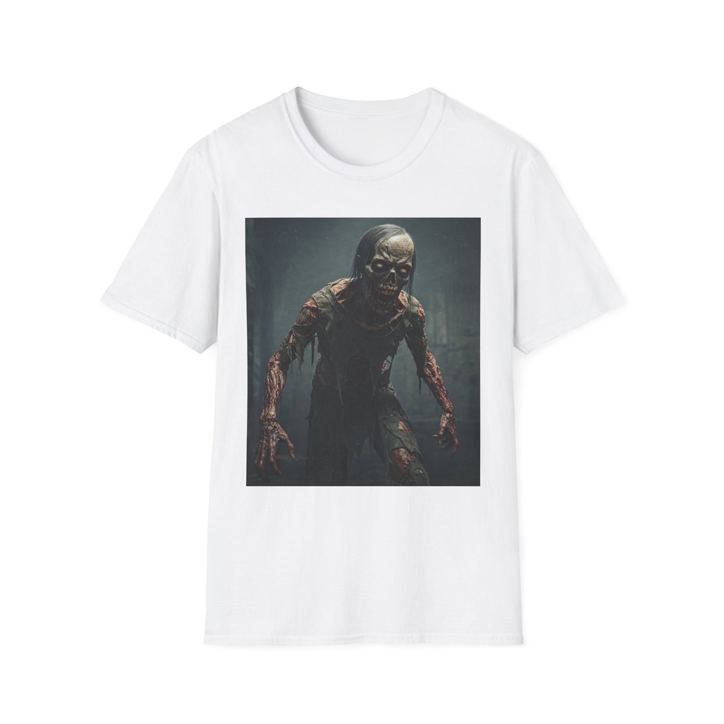 Apocalyptic Portrait Tee, bold, decaying zombie graphic