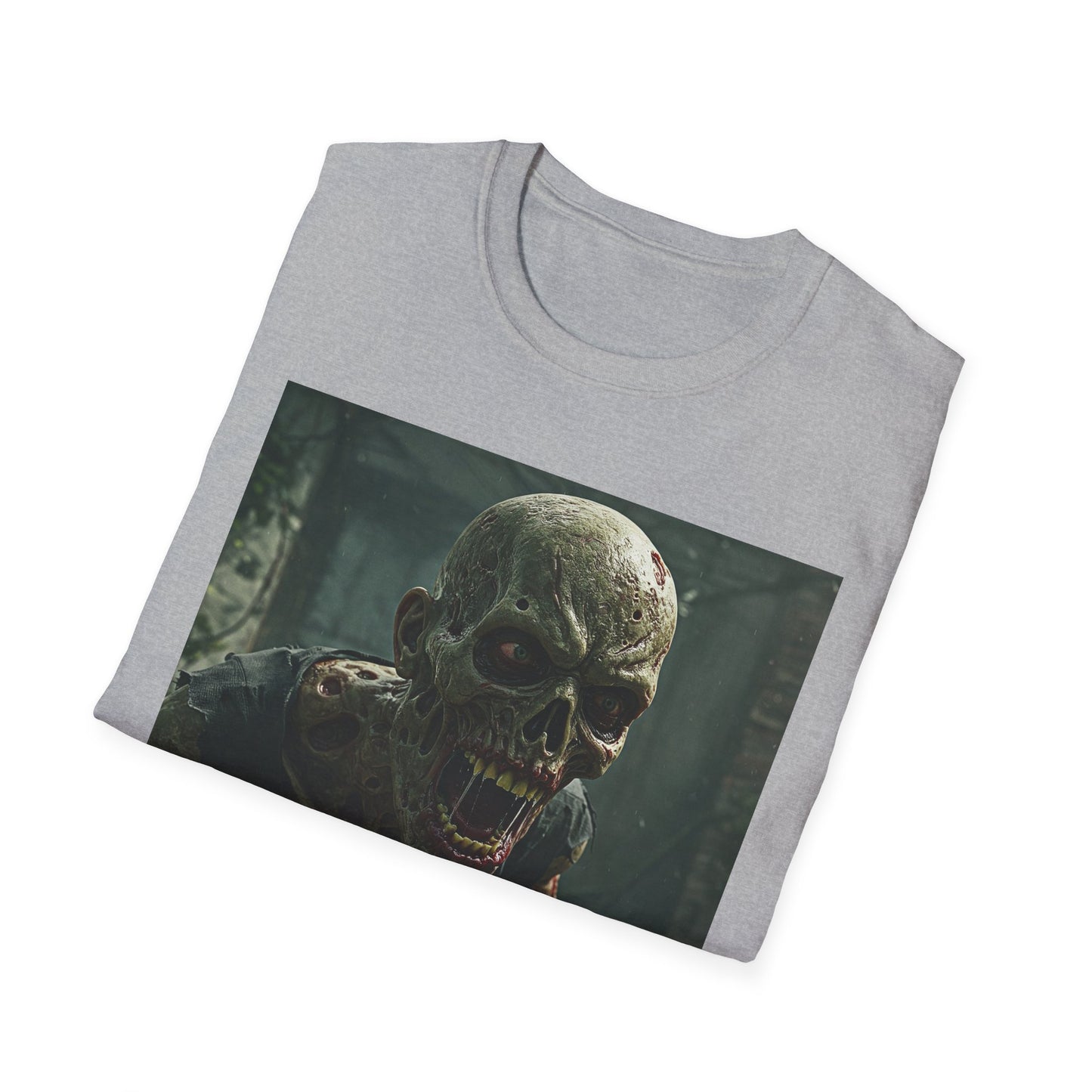 Zombie Graphic Unisex Softstyle T-Shirt | Horror Apparel for Halloween & Everyday Wear